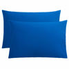 Picture of FLXXIE 2 Pack Microfiber Queen Pillow Cases, 1800 Super Soft Pillowcases with Envelope Closure, Wrinkle, Fade and Stain Resistant Pillow Covers, 20x30, Royal Blue