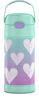 Picture of THERMOS FUNTAINER 12 Ounce Stainless Steel Vacuum Insulated Kids Straw Bottle, Purple Hearts