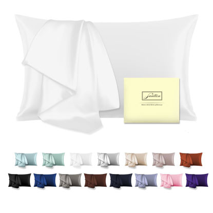 Mulberry Silk Pillowcase for Hair and Skin Standard Size 20X 26 with  Hidden Zipper Soft Breathable Smooth Cooling Pillow Covers for  Sleeping(Haze