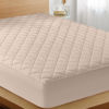 Picture of Utopia Bedding Quilted Fitted Mattress Pad (Queen, Beige) - Elastic Fitted Mattress Protector - Mattress Cover Stretches up to 16 Inches Deep - Machine Washable Mattress Topper