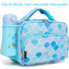 Picture of FlowFly Kids Lunch box with buckle Insulated Cooler Back to School Thermal Meal Tote Kit for Girls, Boys (Mermaid)