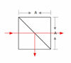 Picture of Optical Glass Cube Dichroic Beam Splitter Prism Ratio 50:50 Spectrome Sicence