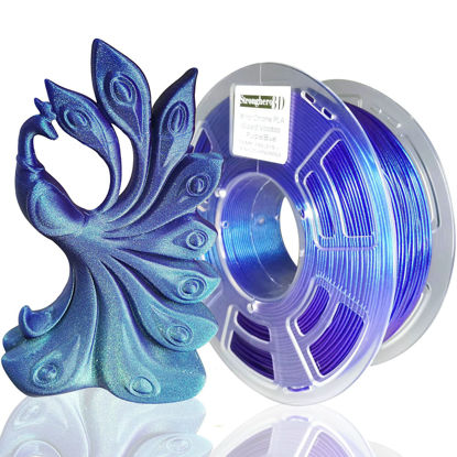 Picture of Stronghero3D PLA 3D Printer Filament 1.75mm,Chameleon Mirror Chrome,Purple-Blue Dual Colors Filament,Multicolors Filament, Accuracy +/-0.05mm Net Weight 1kg(2.2lbs) forr Ender3 Cr10