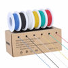 Picture of TUOFENG 28 awg Wire Solid Core Hookup Wires-6 Different Colored Jumper Wire 49.3ft or 15m Each, 28 Gauge Tinned Copper Wire PVC (OD: 1.17mm) Hook up Wire Kit