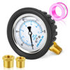 Picture of MEANLIN MEASURE 0~100Psi Stainless Steel 1/4" NPT 2.5" FACE DIAL Liquid Filled Pressure Gauge WOG Water Oil Gas Lower Mount（with Rubber Protective Sleeve）