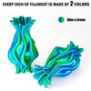 Picture of OVV3D PLA Filament 1.75mm, Silk PLA Dual Color 3D Printer Filament, Blue Green Coextrusion Filament, Color Change Every Inch Filament 3D Printing Materials +/-0.02mm, 1kg/2.2lb