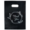 Picture of Choice Marts 100 Thank You Bags for Business Small Black Color 1.5Mil 9"x12" Merchandise Bags Extra Thick Glossy Black Retail Bags and Thank You Bags With Handles and Plastic Bags for Small Business