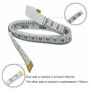 Picture of Soft Tape Measure Double Scale Flexible Ruler for Weight Loss Medical Body Measurement Sewing Tailor Craft, Vinyl , Has Centimetre Scale on Reverse Side 60-inch（White）