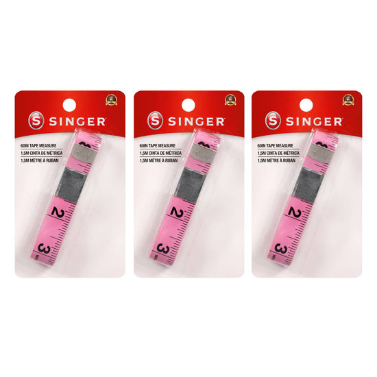 SINGER, 3-Pack Tape Measure, Pink