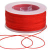 Picture of TONIFUL 0.8mm x 70 Yards Red Nylon Cord Satin String for Bracelet Jewelry Making Rattail Macrame Waxed Trim Cord Necklace Bulk Beading Thread Kumihimo Chinese Knot Craft