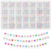 Picture of ARTDOT 1400 Pieces Letter Beads for Bracelets, 28 Pattern Styles and 6 Font Colors of Alphabet Beads, Colorful Smiley Face Beads, Heart Beads for Jewelry Making