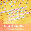 Picture of ARTDOT 1400 Pieces Letter Beads for Bracelets, 28 Pattern Styles and 6 Font Colors of Alphabet Beads, Colorful Smiley Face Beads, Heart Beads for Jewelry Making