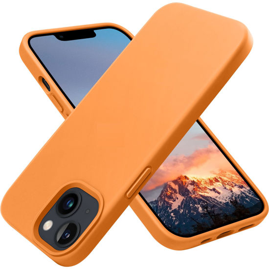 Picture of OTOFLY Designed for iPhone 13 Case, Silicone Shockproof Slim Thin Phone Case for iPhone 13 6.1 inch (Orange)