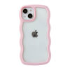 Picture of Caseative Cute Curly Wave Frame Shape Shockproof Soft Compatible with iPhone Case (Pink,iPhone 11)