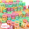 Picture of AZEN 120 Pcs Mini Spring Party Favors for Kids 3-5 4-8, Goodie Bags Stuffers for Birthday Party, Classroom Prizes Kids Prizes, Small Bulk Toys Gifts (4 Smile)