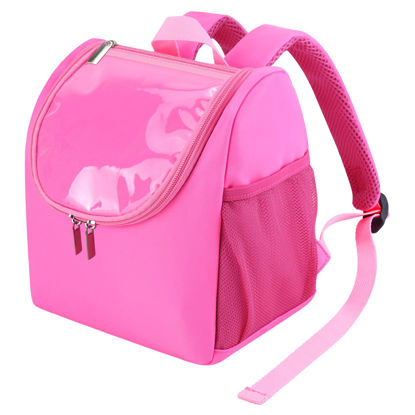 Picture of Carrying Case for Toniebox and Yoto Player, Storage Bag for 5-15 Tonies Figures or Yoto Cards, Pink