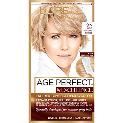 Picture of L'Oreal Paris Age Perfect Permanent Hair Color, 9N Light Natural Blonde, 1 kit