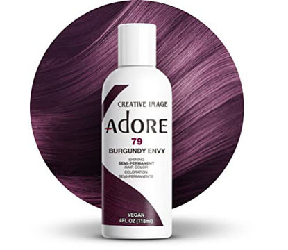 Picture of Adore Semi Permanent Hair Color - Vegan and Cruelty-Free Hair Dye - 4 Fl Oz - 079 Burgundy Envy (Pack of 1)