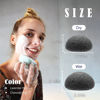 Picture of myHomeBody Natural Konjac Facial Sponges - for Gentle Face Cleansing and Exfoliation (2 Lavender Purple, 2 Charcoal Gray)