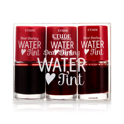 Picture of ETUDE Dear Darling Water Tint Cherry Ade 3 Set (21AD) | Vivid Color Lip Stain with Moisturizing Weightless & Non-sticky Finish Lip Stain | Smudge-proof & Lightweight Lip Tint | K-beauty