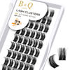 Picture of Lash Clusters D Curl 14mm DIY Lash Extensions 72 Clusters Lashes C D Curl B&Q LASH Wispy Volume Lashes Eyelash Clusters Extensions Individual Lashes Cluster DIY at Home (B45,D-14mm)