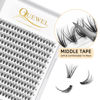 Picture of QUEWEL Cluster Lashes 240Pcs Individual Lashes 20D 0.07C Curl 12mm Knot-Free Lash Extensions Clusters Lashes Soft&Natural False Eyelashes Individual DIY Eyelash Extension at Home(20D 0.07C 12)