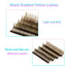 Picture of VAVALASH Ombre Colored Lash Extension 0.07 Thickness D Curl Black Gradient Yellow Individual Premium Eyelash Extensions Volume Lash Extension (Black Gradient Yellow 0.07 D, 8-15mm)