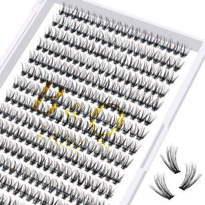 Picture of Lash Clusters 30D-0.07D-16mm Individual Lashes 280 Clusters Manga Lashes False Eyelash B&Q Lash Clusters Extensions Individual Lashes Cluster DIY Eyelash Extensions at Home (30D-0.07D,16mm)