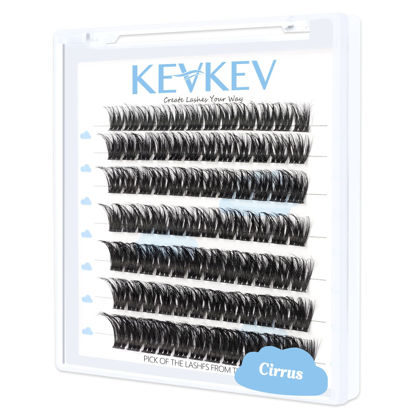 Picture of Lash Clusters 84 Pcs Cluster Lashes Eyelash Clusters DIY Cluster Eyelash Extensions Individual Lashes that Look Like Eyelash Extensions Natural Look Thin Band & Soft (Cirrus,C-20)