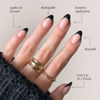 Picture of Glamnetic Press On Nails - Caviar | Semi-Transparent, Short Almond Nails, Reusable | 15 Sizes - 30 Nail Kit with Glue