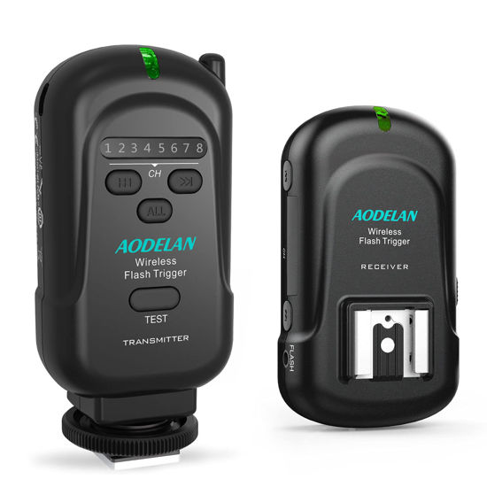 Picture of Wireless Flash Trigger 2.4 GHz with Transmitter and Receiver for Canon, Nikon, Panasonic, Olympus, Fuji, Pentax, Samsung,Sony(Except Sony Flashes)