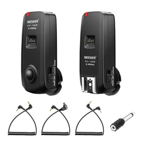 Picture of Neewer FC-16 3-IN-1 2.4GHz Wireless Flash Trigger with Remote Shutter Compatible with Canon Rebel T3 XS T4i T3i T2i Xsi EOS 1100D Mark IV 1D Mark III 5D Mark III 5D Mark II 50D 40D