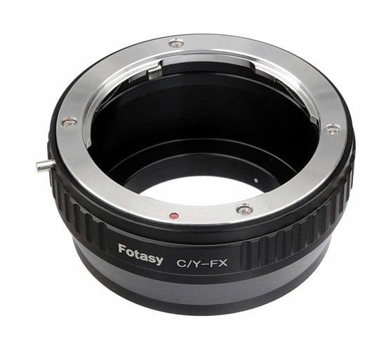 Picture of Fotasy Contax Yashica C/Y Lens to Fuji X Adapter, CY Lens X Mount Adapter, Compatible with Fujifilm X-Pro1 X-Pro2 X-Pro3 X-E2 X-E3 X-A10 X-M1 X-T1 X-T2 X-T3 X-T4 X-T10 X-T20 X-T30 X-T30II X-T100 X-H1