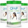 Picture of resplabs CPAP Mask Cleaning Wipes - Unscented, Alcohol-free Cleaner for All Masks, Cushions, Supplies - 3x 110 Wipe Pack