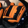 Picture of FH Group Car Seat Cover Light Breezy Orange Seat Cover Flat Cloth Full Set Automotive Seat Covers, Airbag Compatible & Split Rear Universal Fit Interior Accessories for Cars Trucks and SUV