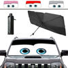 Picture of Coricha Windshield Sunshade Umbrella Brella Shade for Car Sun Shade Cover 31 * 57" As Seen on TV UV Block Front Window Heat Insulation Protection (Black Eyes)