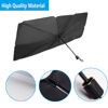 Picture of Coricha Windshield Sunshade Umbrella Brella Shade for Car Sun Shade Cover 31 * 57" As Seen on TV UV Block Front Window Heat Insulation Protection (Black Eyes)