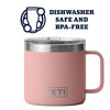 Picture of YETI Rambler 14 oz Mug, Vacuum Insulated, Stainless Steel with MagSlider Lid, Sandstone Pink