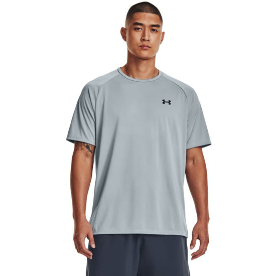 Picture of Under Armour mens Tech 2.0 Short-Sleeve T-Shirt , (465) Harbor Blue / / Black , Medium