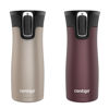 Picture of Contigo West Loop Stainless Steel Vacuum-Insulated Travel Mug with Spill-Proof Lid, Keeps Drinks Hot up to 5 Hours and Cold up to 12 Hours, 16oz 2-Pack, Brown Sugar & Chocolate Truffle Metallic