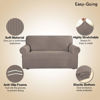 Picture of Easy-Going Stretch Oversized Sofa Slipcover 1-Piece Sofa Cover Furniture Protector Couch Soft with Elastic Bottom for Kids, Polyester Spandex Jacquard Fabric Small Checks Taupe