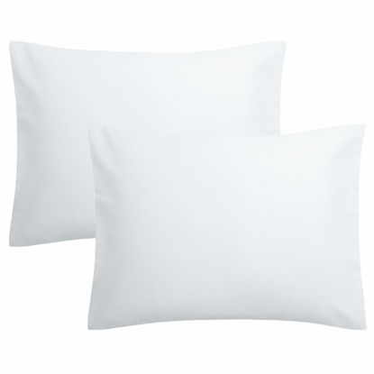 Picture of FLXXIE 2 Pack Microfiber Standard Pillow Cases, 1800 Super Soft Pillowcases with Envelope Closure, Wrinkle, Fade and Stain Resistant Pillow Covers, 20x26, White