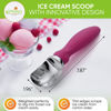 Picture of Spring Chef Ice Cream Scoop with Soft Grip Handle, Professional Heavy Duty Sturdy Scooper, Premium Kitchen Tool for Cookie Dough, Gelato, Sorbet, Magenta