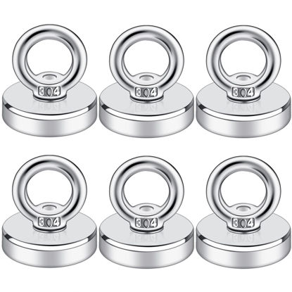 DIYMAG Neodymium Fishing Magnets, 150lbs (68KG) Pulling Force Rare Earth  Magnet with Countersunk Hole Eyebolt Diameter 1.42Inch (36mm) for  Retrieving