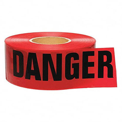 Picture of ATERET Premium Red Danger Tape 2-Pack 3 inch x 1000 feet, Hazard Safety Tape, Construction Tape for Danger/Hazardous Area, Ideal Use for Halloween Decorations, Holiday, Party, Yard, Garden, Work-Site