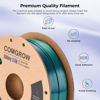 Picture of Tri-Colors Silk PLA 3D Printer Filament, Rainbow PLA Filament 1.75mm, Dimensional Accuracy +/- 0.02 mm, 1KG Spool, Coextrusion 3D Filament with Shiny Silk Copper-Green-Purple