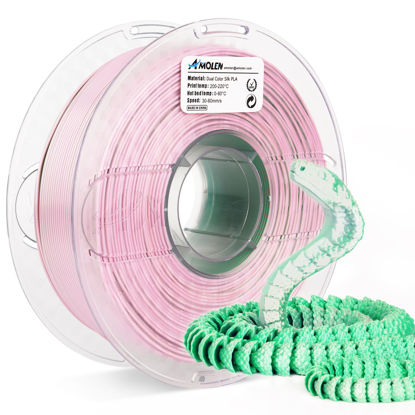 AMOLEN 3D Printer Filament Triple Color Silk PLA Filament 1.75mm, 3D  Printing Filament Bundle, 200g X 4 Pack