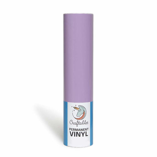 Craftables Purple Vinyl Roll - Permanent, Adhesive, Glossy & Waterproof | 12 x 10' | for Crafts, Cricut, Silhouette, Expressions, Cameo, Decal