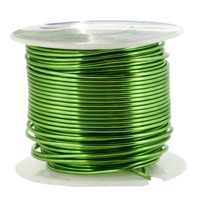 Picture of Mandala Crafts Anodized Aluminum Wire for Sculpting, Armature, Jewelry Making, Gem Metal Wrap, Garden, Colored and Soft, 1 Roll(16 Gauge, Light Green)