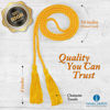 Picture of Graduation Honor Cord - Brown/LT Blue/Gold - Every School Color Available - Made in USA - by Tassel Depot